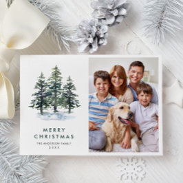 FOTO Minimalistische kerstboombegroeting Feestdagenkaart