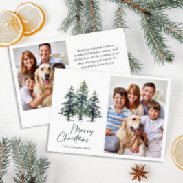 FOTO Minimalistische kerstboombegroeting Feestdagenkaart