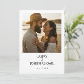 Foto Minimalistische Save the Date Uitnodiging (Staand voorkant)