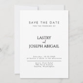 Foto Minimalistische Save the Date Uitnodiging (Achterkant)