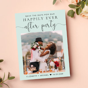 Foto Mint Weddenschappen Reception Save the Date Aankondigingskaart