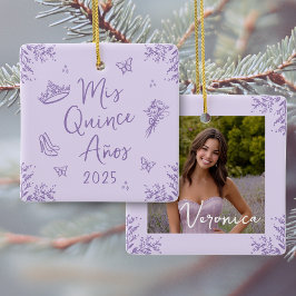 Foto "Mis Quince Años" Quinceañera Ornament