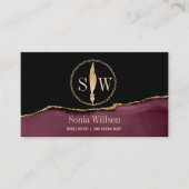 Foto Mobiele Notaris lening ondertekening monogram Visitekaartje (Voorkant)