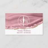 Foto Mobiele Notaris Loan Signing Agent Monogram Visitekaartje (Voorkant)