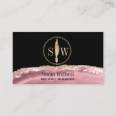 Foto Mobiele Notaris Loan Signing Agent Monogram Visitekaartje (Voorkant)