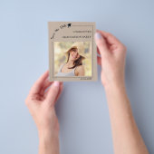 Foto mocha beige Afstudeer Save the Date Flyer (Hand)