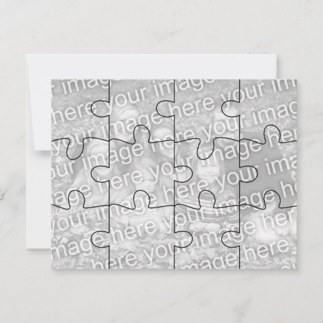  foto "Mock" Puzzle Kaart-12 stukken (Voorkant)