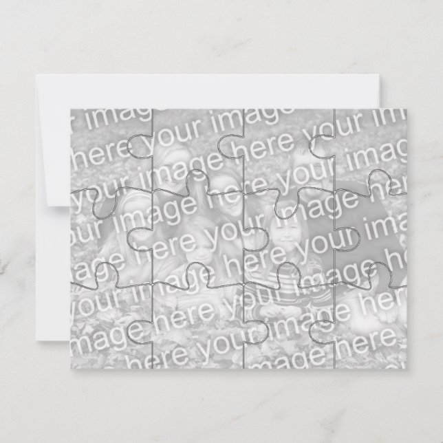  foto "Mock" Puzzle Kaart-12 stukken (Voorkant)