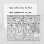  foto "Mock" Puzzle Post Card Briefkaart (Voorkant / Achterkant)