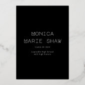 Foto modern Afstudeerder Letter Gold Foil Afstuder Folie Uitnodiging