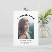 Foto modern Afstuderen Aankondiging (Staand voorkant)