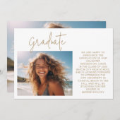 Foto Modern Afstuderen Afstuderen Aankondiging (Voorkant / Achterkant)