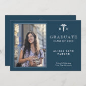 Foto modern afstuderen verpleegschool aankondiging (Voorkant / Achterkant)