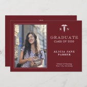 Foto modern afstuderen verpleegschool aankondiging (Voorkant / Achterkant)