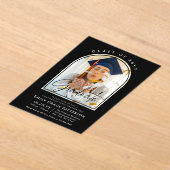 Foto Modern Arch Afstuderen Script Afstudeerfeest Acryl Uitnodigingen (Laagn)