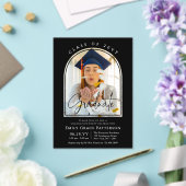 Foto Modern Arch Afstuderen Script Afstudeerfeest Acryl Uitnodigingen (Insitu (Huwelijk))