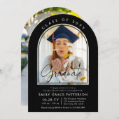 Foto Modern Arch Afstuderen Script Afstudeerfeest Kaart (Voorkant / Achterkant)