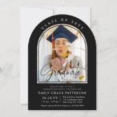 Foto Modern Arch Afstuderen Script Afstudeerfeest Kaart (Voorkant)