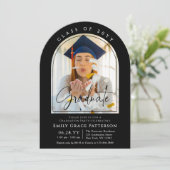 Foto Modern Arch Afstuderen Script Afstudeerfeest Kaart (Staand voorkant)