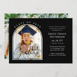 Foto Modern Arch Afstuderen Script Afstudeerfeest Kaart