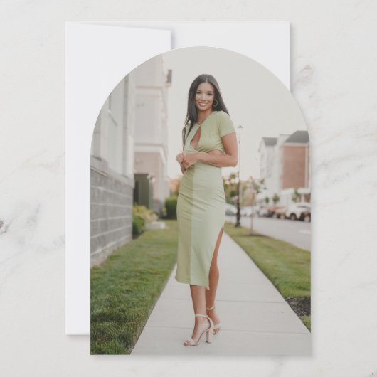 Foto Modern Arch Afstuderen Script Afstudeerfeest Kaart (Achterkant)