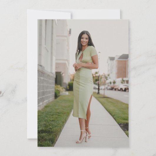 Foto Modern Arch Afstuderen Script Afstudeerfeest Kaart (Achterkant)