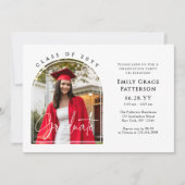 Foto Modern Arch Afstuderen Script Afstudeerfeest Kaart (Voorkant)