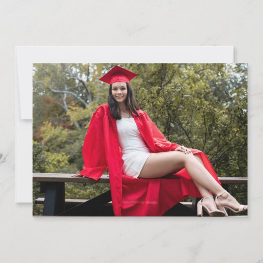 Foto Modern Arch Afstuderen Script Afstudeerfeest Kaart (Achterkant)