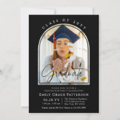 Foto Modern Arch Afstuderen Script Afstudeerfeest Kaart (Voorkant)