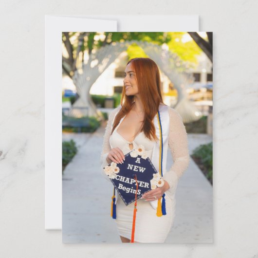 Foto Modern Arch Afstuderen Script Afstudeerfeest Kaart (Achterkant)