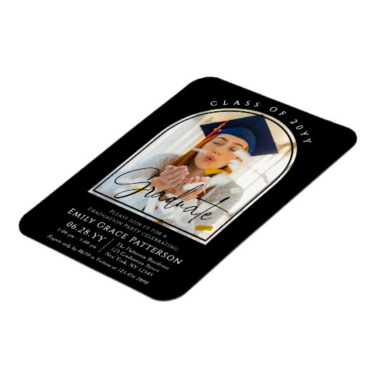 Foto Modern Arch Afstuderen Script Afstudeerfeest Magneet (Linkerzijde)