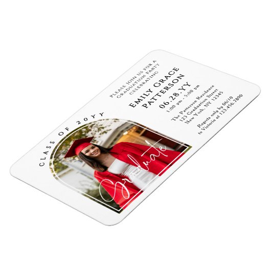 Foto Modern Arch Afstuderen Script Afstudeerfeest Magneet (Linkerzijde)