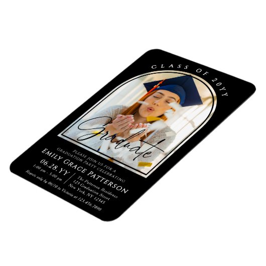 Foto Modern Arch Afstuderen Script Afstudeerfeest Magneet (Linkerzijde)