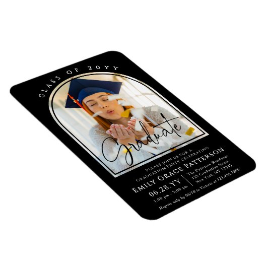 Foto Modern Arch Afstuderen Script Afstudeerfeest Magneet (Rechterzijde)