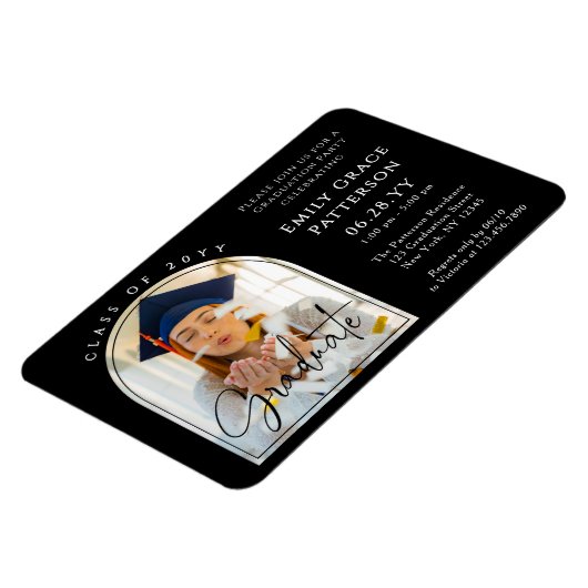 Foto Modern Arch Afstuderen Script Afstudeerfeest Magneet (Linkerzijde)