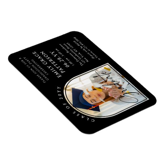 Foto Modern Arch Afstuderen Script Afstudeerfeest Magneet (Rechterzijde)