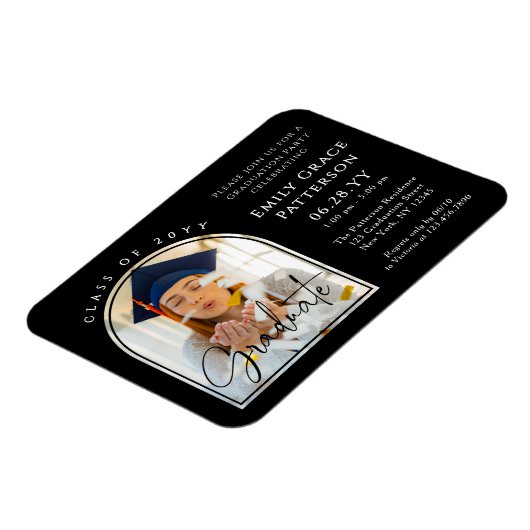 Foto Modern Arch Afstuderen Script Afstudeerfeest Magneet (Linkerzijde)