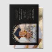 Foto Modern Arch Afstuderen Script Afstudeerfeest Vellum Uitnodigingen (Offset (Koppel))