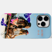 Foto Modern Besties Glitter vlinder Violet Case-Mate iPhone Case (Achterkant (horizontaal))