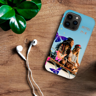 Foto Modern Besties Glitter vlinder Violet Case-Mate iPhone 14 Pro Max Hoesje