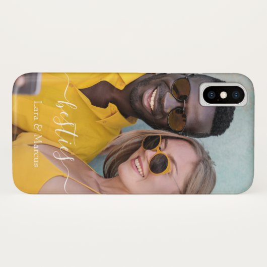 Foto Modern Besties Script Friends Case-Mate iPhone Case (Achterkant (horizontaal))