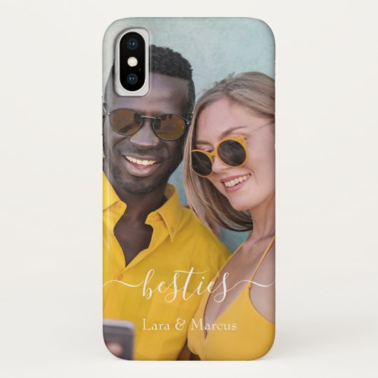 Foto Modern Besties Script Friends Case-Mate iPhone Case (Achterkant)