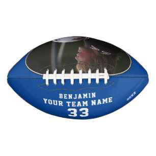 Foto modern blauw naamnummer team american football