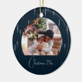 Foto Modern boompatroon Kerstmis Keramisch Ornament (Links)