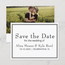 Foto Modern Border Minimalist Save the Date
