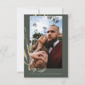 Foto Modern Cactus Save the Date Invitation Kaart (Achterkant)