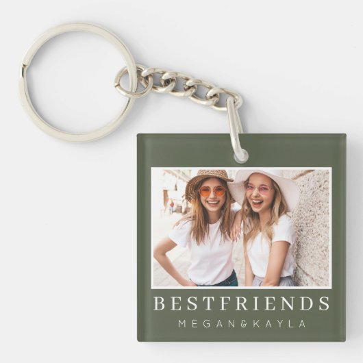 Foto Modern Chic Best Friends BFF Sleutelhanger (Voorkant)