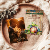 Foto Modern Chic Waterverf wijngaardlandschap Bedankkaart