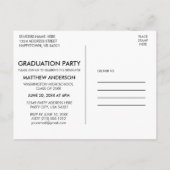 Foto Modern Cool Graduation Party Uitnodiging Briefkaart (Achterkant)
