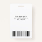 Foto Modern Corporate Professional Badge (Achterkant)